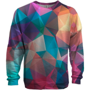 3D свитшот с разноцветными полгонами