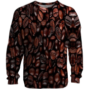 3D свитшот с зернами кофе