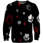 3D свитшот со следами животных