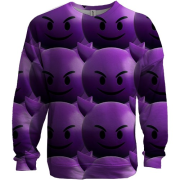 3D свитшот со злым эмодзи