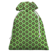 3D Подарунковий мішечок з ромбових візерунком на салатовому фоні