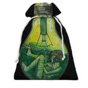 3D Подарунковий мішечок с девушкой в лампочке