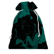 3D Подарунковий мішечок серце в космосі