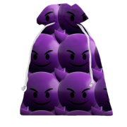 3D Подарунковий мішечок зі злим емодзі