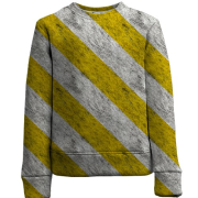 Детский 3D свитшот с желто-белыми полосами