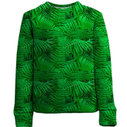 Детский 3D свитшот с  листьями папоротника