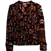 Детский 3D свитшот с зернами кофе