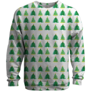 3D світшот з намальованими ялинками