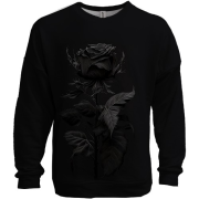 3D світшот з чорною трояндою