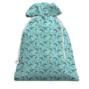 3D Подарунковий мішечок з синіми фламінго