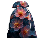 3D Подарунковий мішечок з напівпрозорими арт-квітами