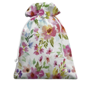 3D Подарунковий мішечок з акварельними квітами