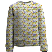 Детский 3D свитшот с фиолетовыми розами