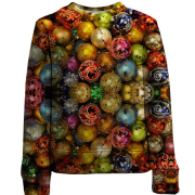 Дитячий 3D світшот з різнокольоровими новорічними іграшками