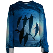 Дитячий 3D світшот з дельфінами