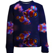 Дитячий 3D світшот з рибками клоунами