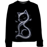 Дитячий 3D світшот з димчастою кішкою