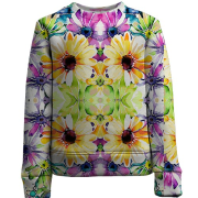 Детский 3D свитшот Цветочный калейдоскоп