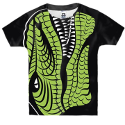Детская 3D футболка с вертикальным крокодилом
