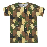 3D футболка Камуфляж коти "Котофляж" (2)