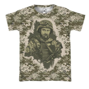 3D футболка з Тарасом Шевченком - Слава Україні (піксель)