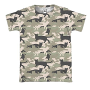 3D футболка Котофляж у стилі Мультикам
