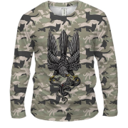 Чоловічий 3D лонгслів Сокіл зі змією (Котофляж)