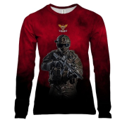 Жіночий 3D лонгслів ДШВ