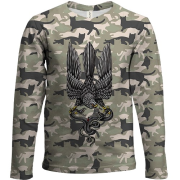 Дитячий 3D лонгслів Сокіл зі змією (Котофляж)