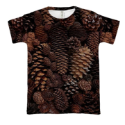 3D футболка Ялинові шишки