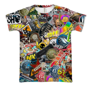 3D футболка CS 2 - Sticker Bombing