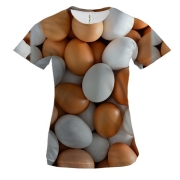Жіноча 3D футболка Яйця курячі