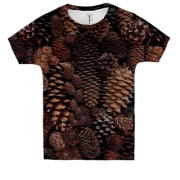 Дитяча 3D футболка Ялинові шишки