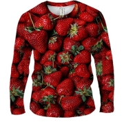 Чоловічий 3D лонгслів Полуниця