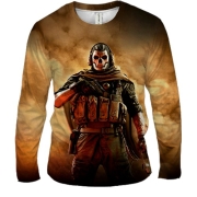Чоловічий 3D лонгслів Ghost - CoD