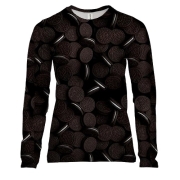 Жіночий 3D лонгслів "Oreo" печиво