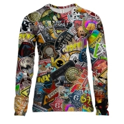 Женский 3D лонгслив CS 2 - Sticker Bombing