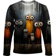 Дитячий 3D лонгслів Сови (АРТ)