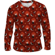 Мужской 3D лонгслив Дилюк паттерн - Genshin Impact