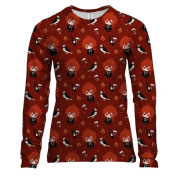 Жіночий 3D лонгслів Ділюк патерн - Genshin Impact