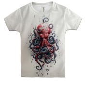 Детская 3D футболка с осьминогом (2)