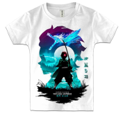 Дитяча 3D футболка Тандзіро Камадо, силует - Клинок, що розсікає демонів