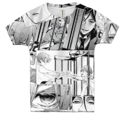 Детская 3D футболка Тёмный дворецкий, манга-паттерн