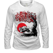 Мужской 3D лонгслив Зеницу под сакурой - Demon Slayer