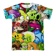 3D футболка Растения против зомби