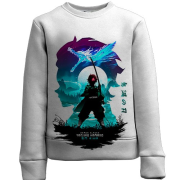 Детский 3D свитшот Танджиро Камадо, силуэт - Клинок рассекающий демонов