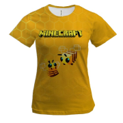 Жіноча 3D футболка Minecraft бджоли