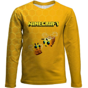 Дитячий 3D лонгслів Minecraft бджоли