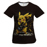 Жіноча 3D футболка з Пікачу - рокером