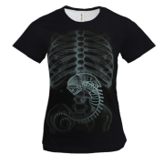 Жіноча 3D футболка Чужий на рентгені